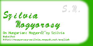 szilvia mogyorosy business card